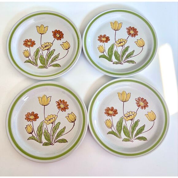 4 Country Casual Stoneware Sunnyvale Chop Plate Round Platter 12" Japan - Picture 1 of 3